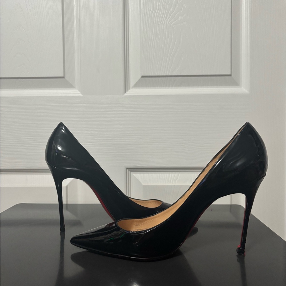 Christian Louboutin Kate 100 Black Patent Pumps (Size 41.5) - Picture 5 of 10